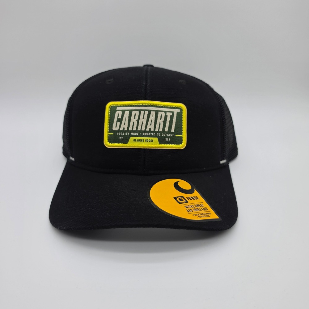Carhartt Mens Black Force Canvas Mesh-Back Outlast Patch Trucker Hat AH5971-M